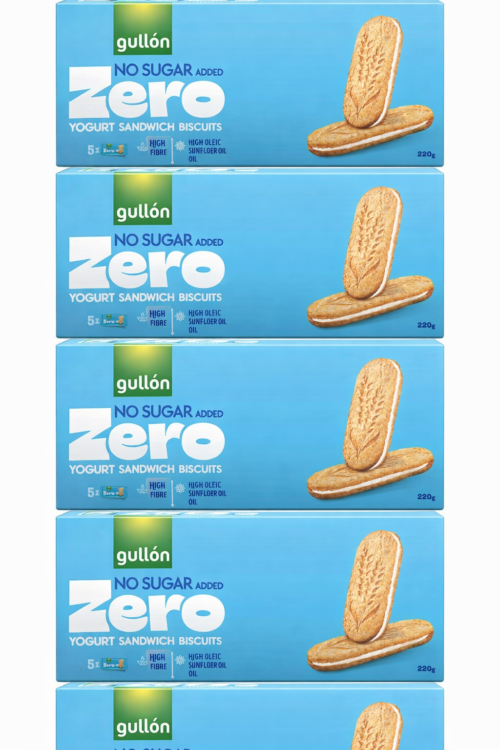 Gullon Diet Nature Zuckerfrei Sandwich mit Sahne gefüllt 5x 220g