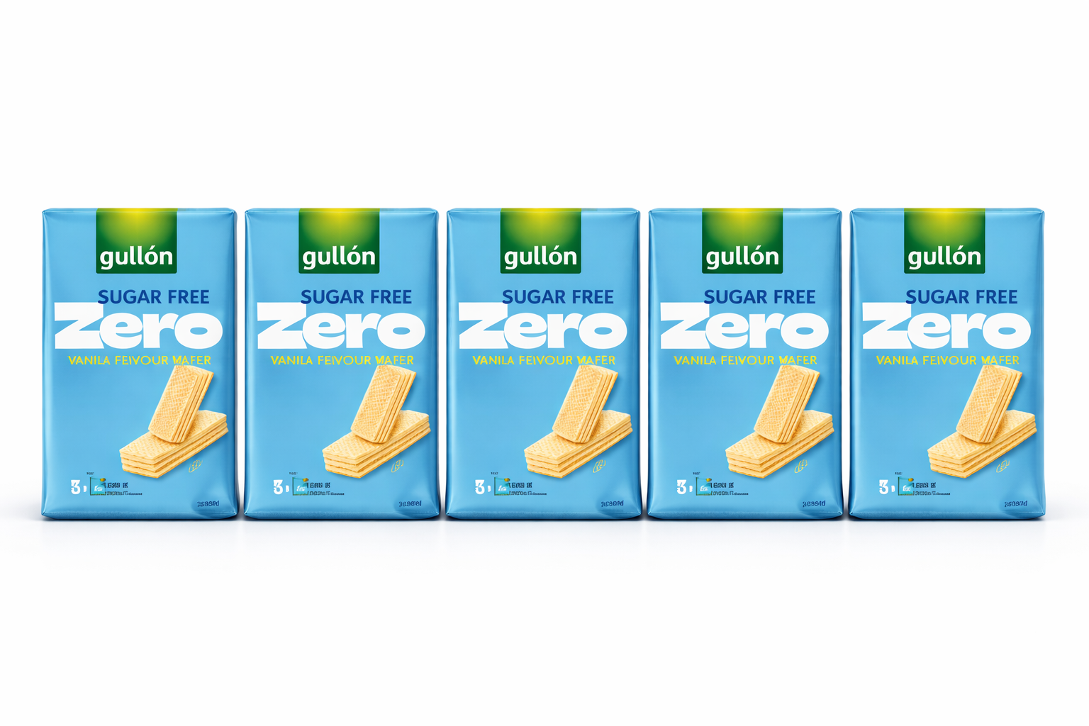 Gullon Sugar Free Vanilla Wafer 5 x 180 g