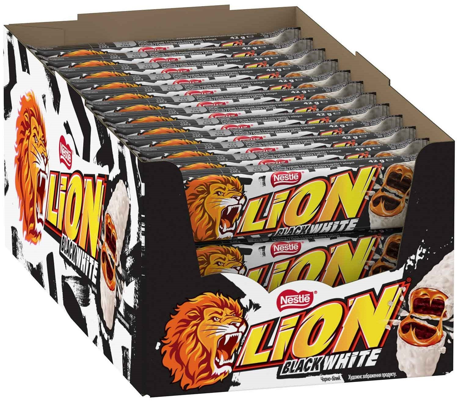Lion Black & White Schokoriegel 24x 42 g