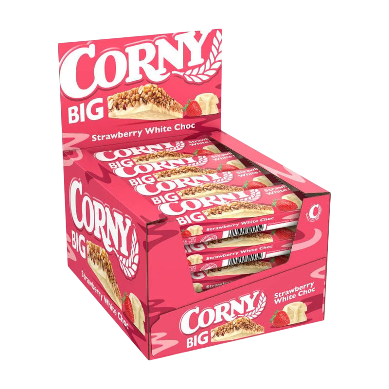 Corny BIG Strawberry White Chocolate 24x 40g Müsliriegel Vorratspack