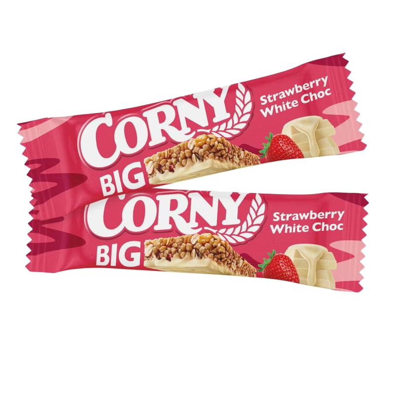 Corny BIG Strawberry White Chocolate 24x 40g Müsliriegel Vorratspack
